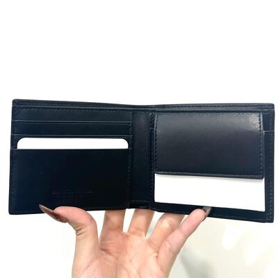 BV Men Cassette Bi-Fold Wallet Black With Coin Purse