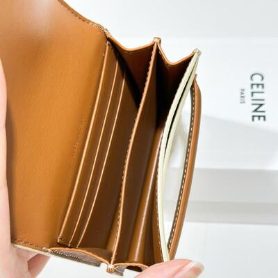 Celine Business Card Holder Canvas Grege