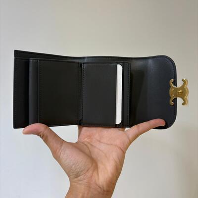 Celine Small Triomphe Wallet Anthracite