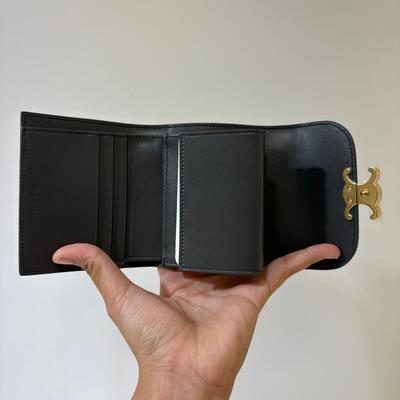 Celine Small Triomphe Wallet Anthracite