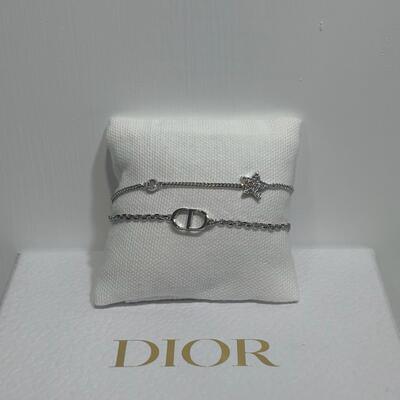 Dior Petit CD Double Bracelet Silver