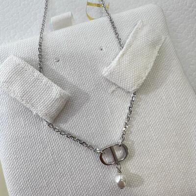 Dior Petit CD Necklace Silver