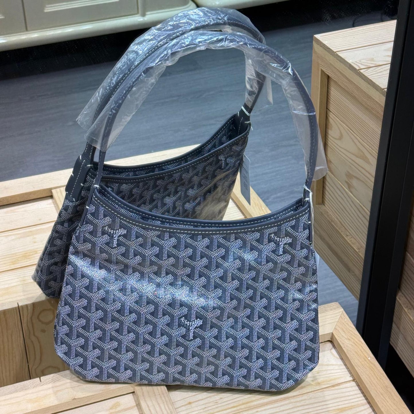 Goyard Mini Boheme Hobo Grey