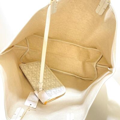 Goyard St Louis PM Tote White