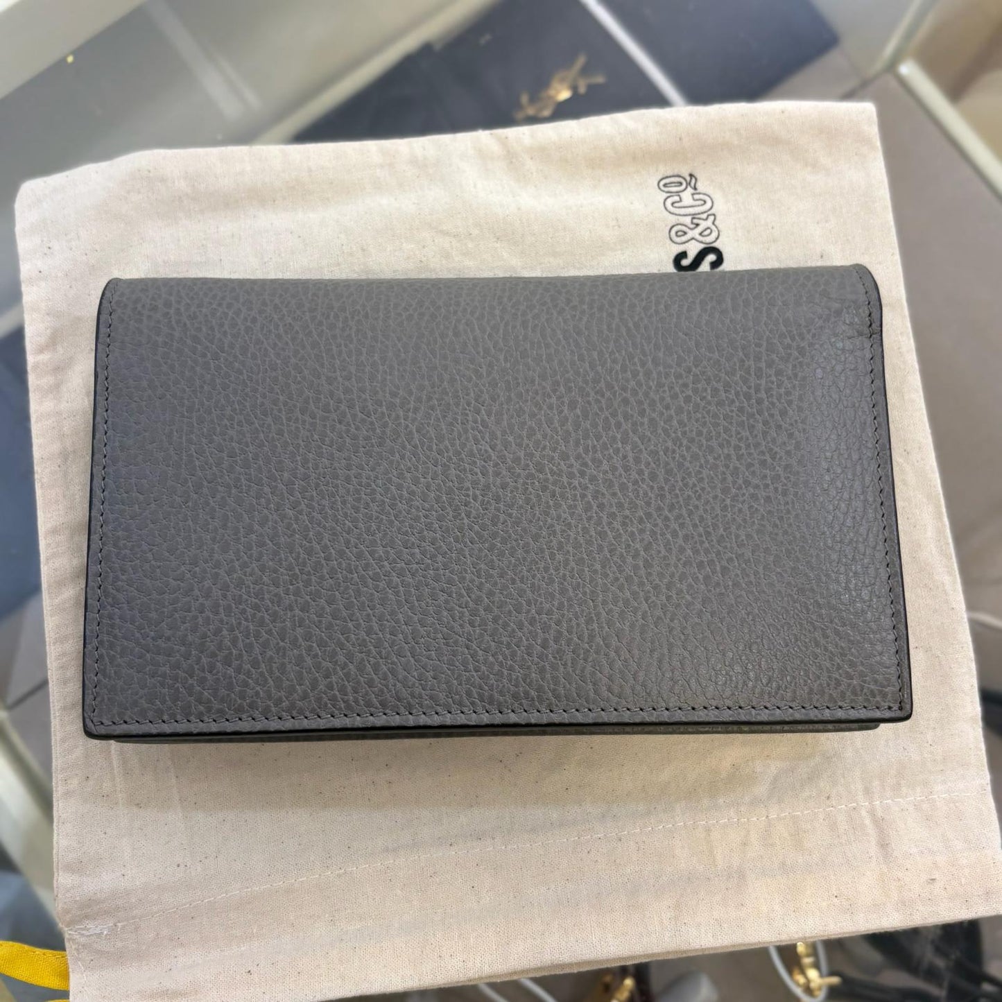 Gucci Wallet On Chain Grey (A)