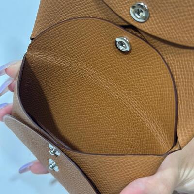 Hermes Calvi Duo Card Holder Epsom Calf Gold