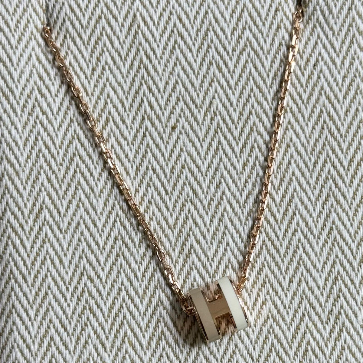Hermes Mini Pop H Rocabar Pendant Rose Gold Systeme
