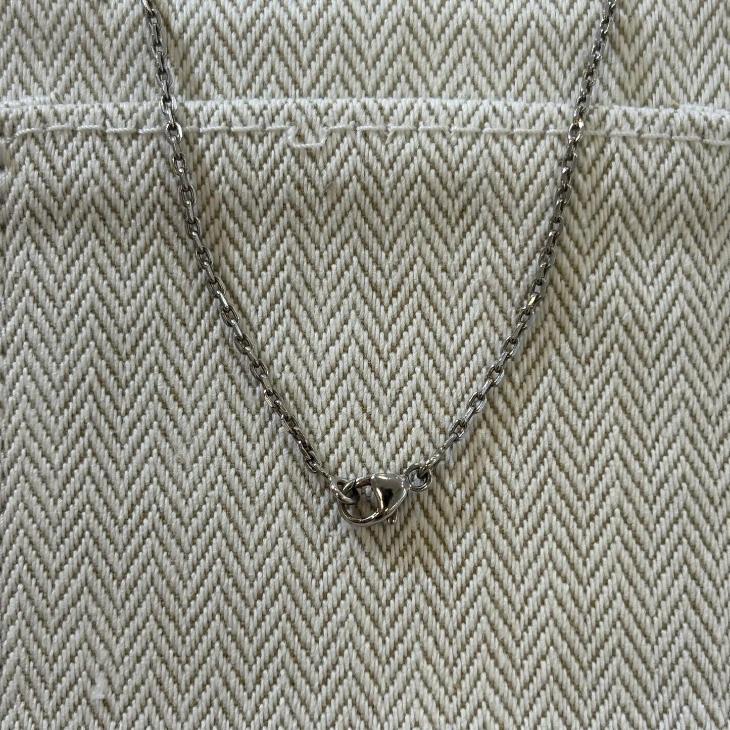 Hermes Pop H Necklace Silver Grey Marron Glace (A)