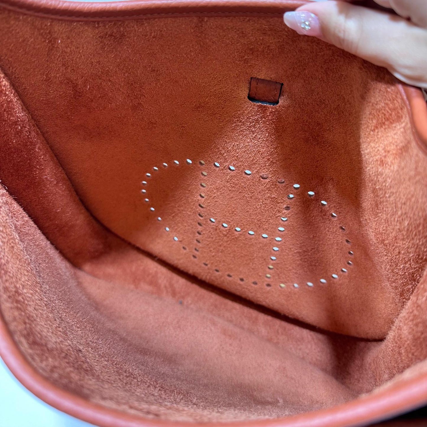 Hermes Evelyne III 29 Brown Silver 6C, Clemence, Stamp B