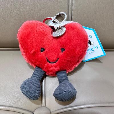 Jellycat Amuseables Heart Bag Charm Red 紅心鎖匙扣