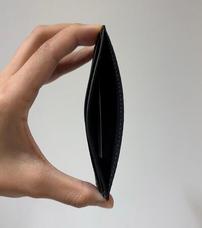 LV Double Card Holder Canvas Black