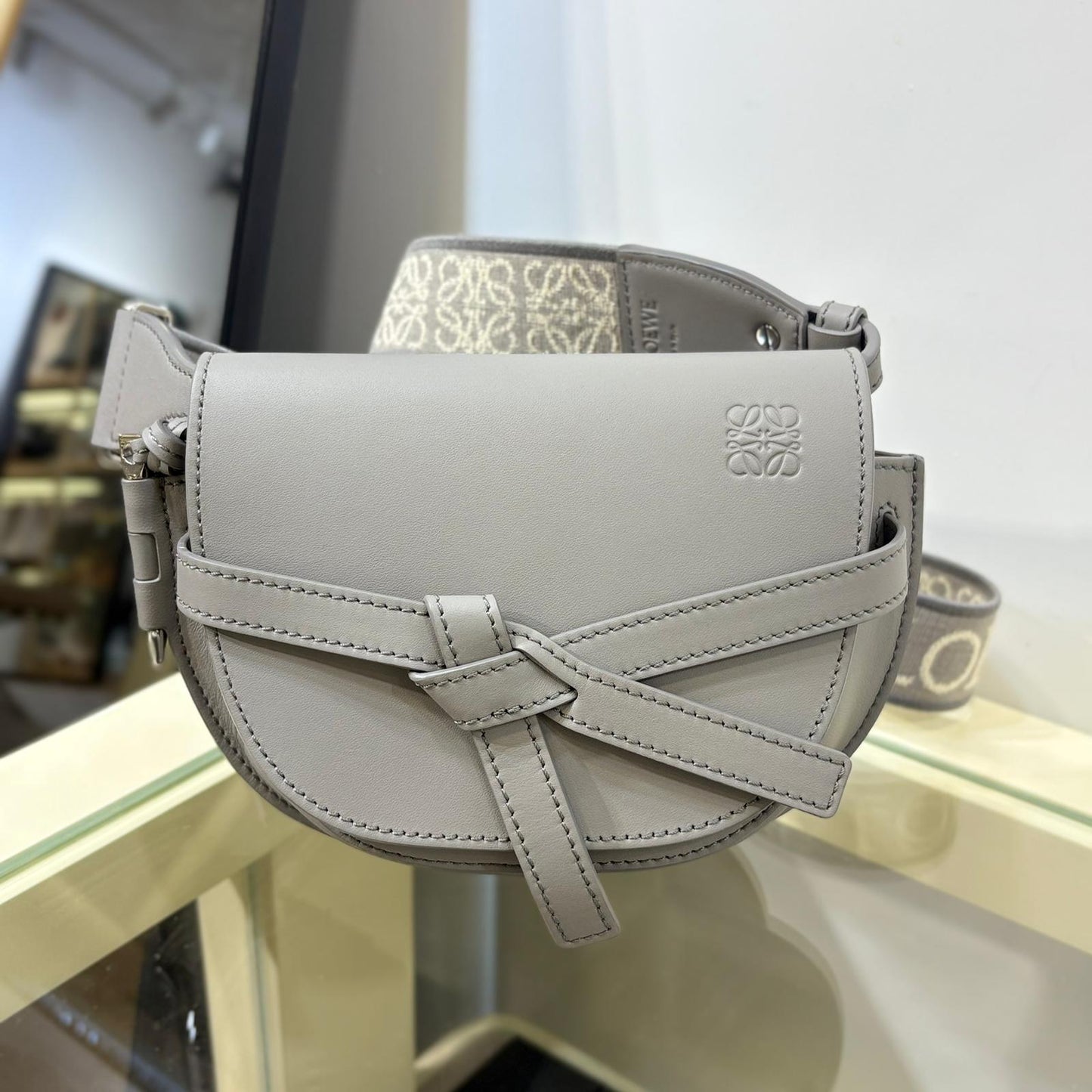 Loewe Mini Gate Dual Bag Pearl Grey (Unused)
