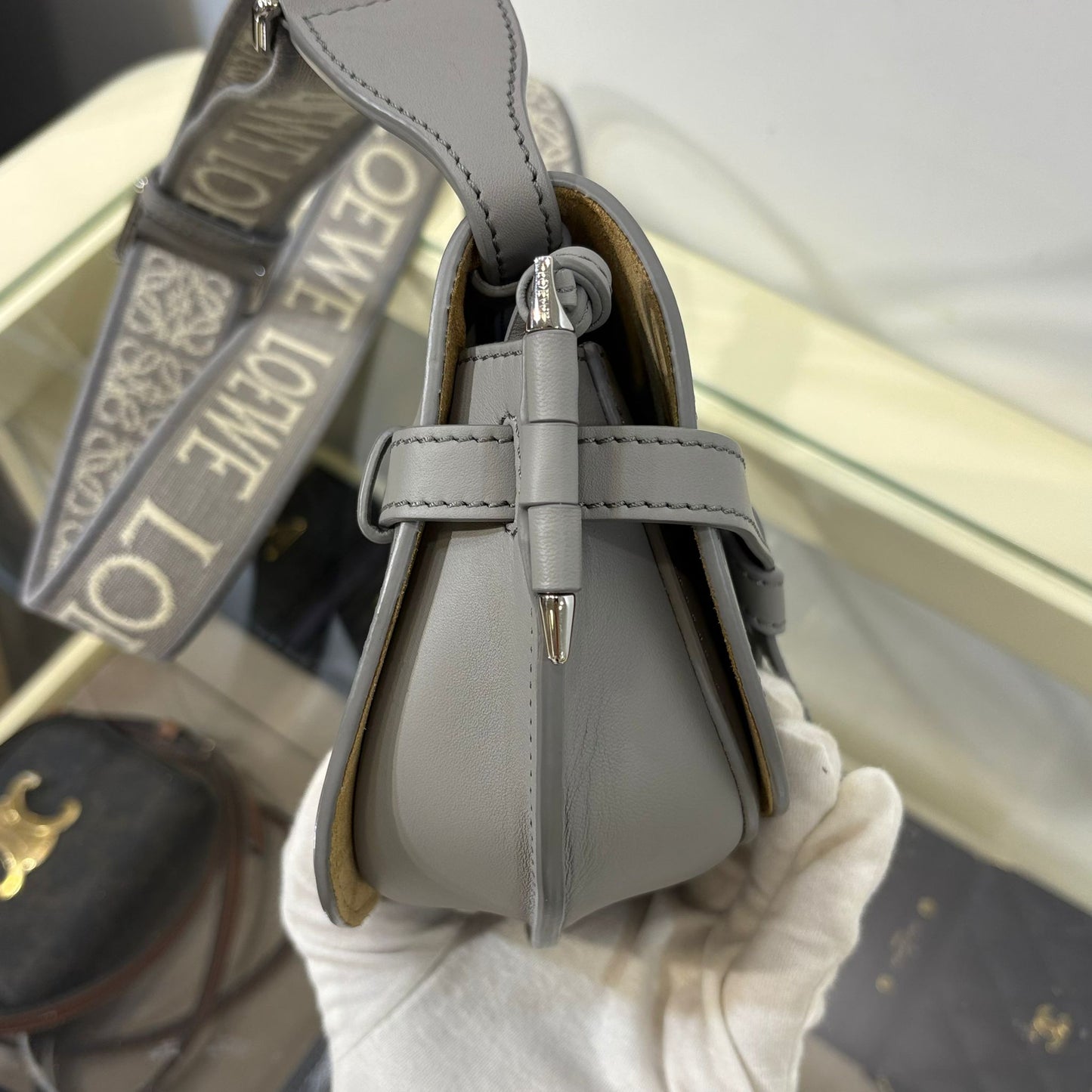 Loewe Mini Gate Dual Bag Pearl Grey (Unused)