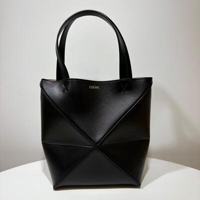 Loewe Mini Puzzle Fold Tote Black