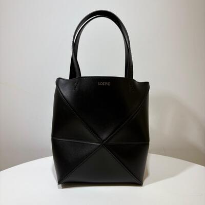 Loewe Mini Puzzle Fold Tote Black