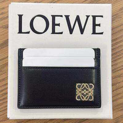 Loewe Puffer Anagram leather card holder Black