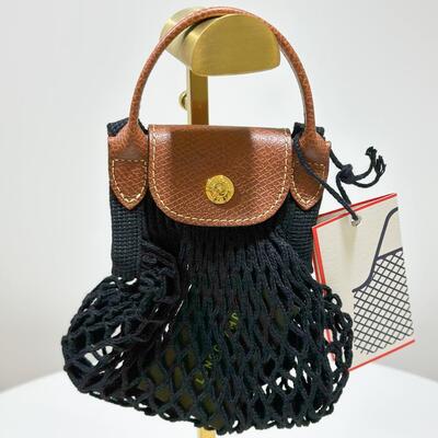Longchamp Le Pliage Filet XS Mesh Bag Black
