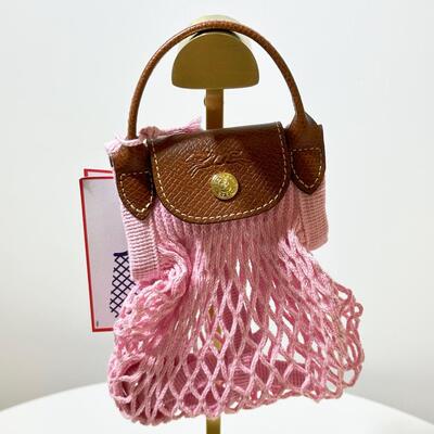 Longchamp Le Pliage Filet XS Mesh Bag Pink