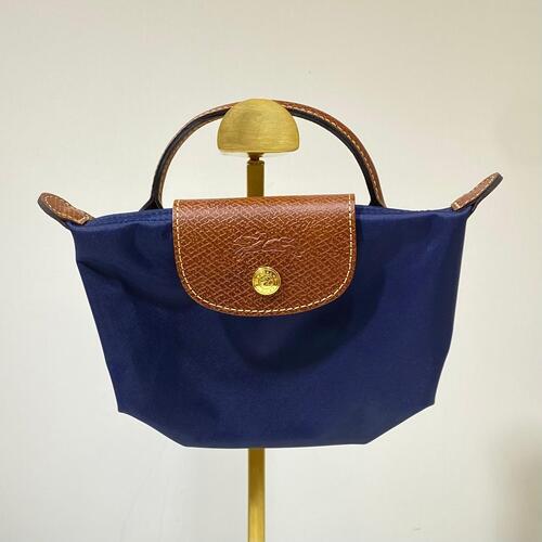 Longchamp Le Pliage Original Pouch With Handle Navy