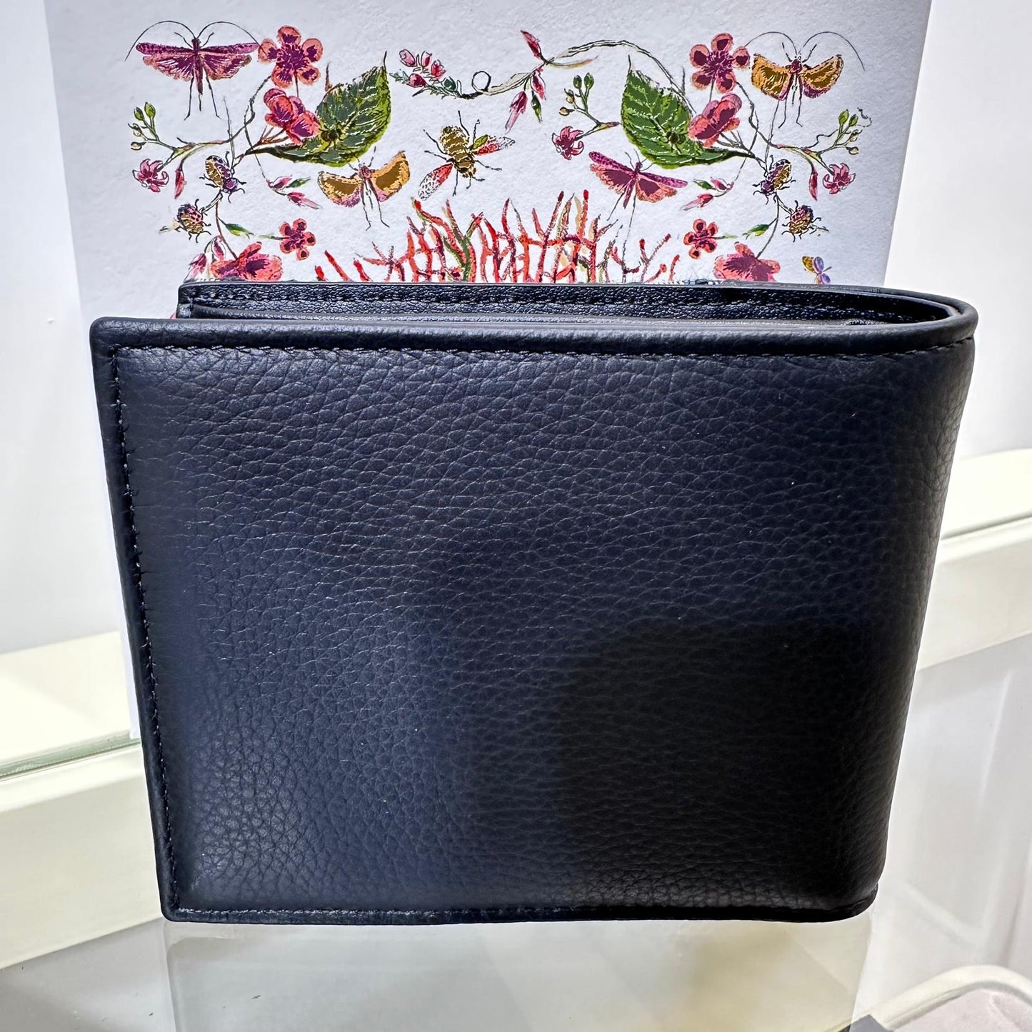 Dior Saddle Bifold Wallet Oblique Blue