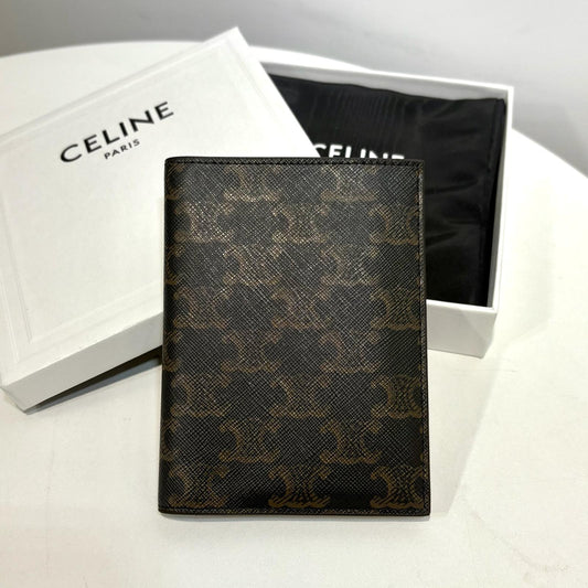 Celine Passport Case Canvas Tan