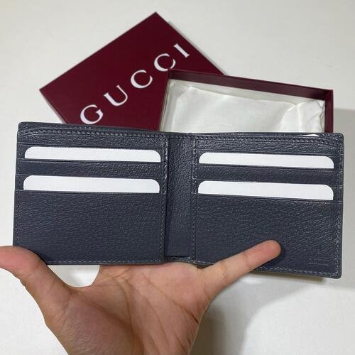 Gucci Mens GG Wallet with Grey Interior