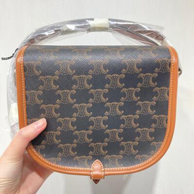 Celine Medium Folco Bag Canvas Tan