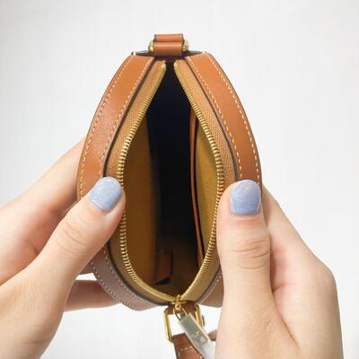 Celine Round Purse Canvas Tan