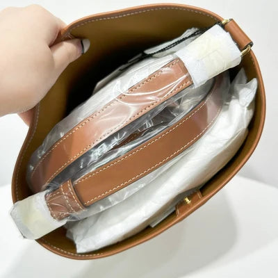 Celine Small Bucket Canvas White