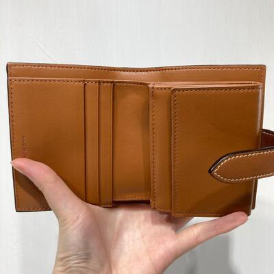 Celine Small Strap Wallet Canvas Tan