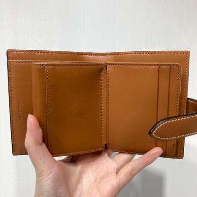 Celine Small Strap Wallet Canvas Tan