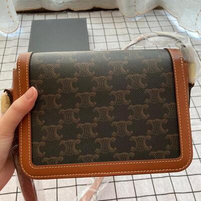 Celine Teen Triomphe Canvas Tan