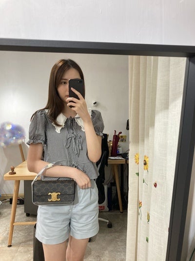 Celine Triomphe Shoulder Bag Canvas