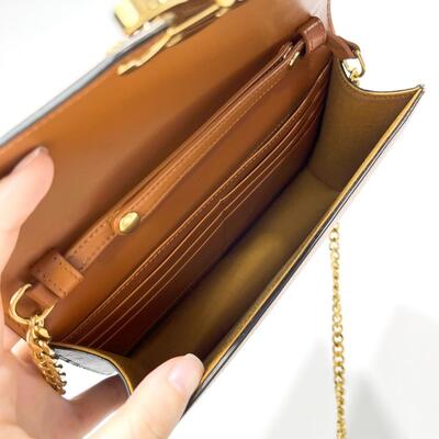 Celine Wallet On Chain In Triomphe Canvas (Large Triomphe)