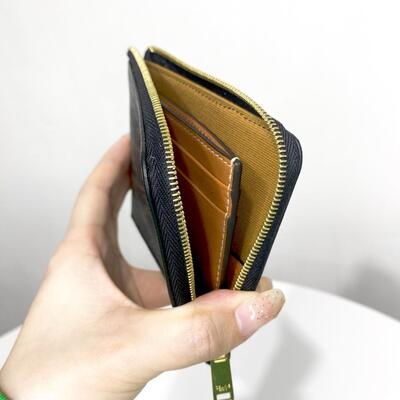 Celine Zipped Purse With Cardholder Canvas Tan