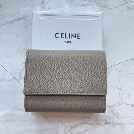 Celine Small Trifold Wallet Pebble