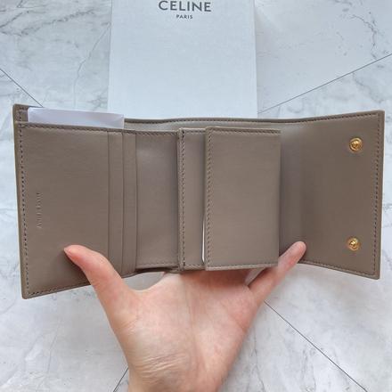 Celine Small Trifold Wallet Pebble