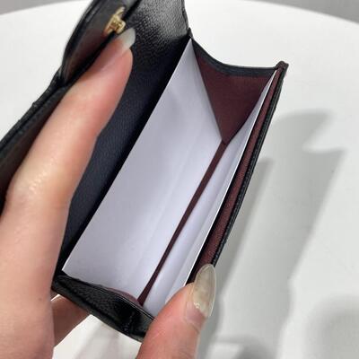 Chanel Classic Cardholder Cow Black Gold