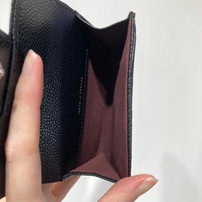 Chanel Classic Cardholder Cow Black Silver