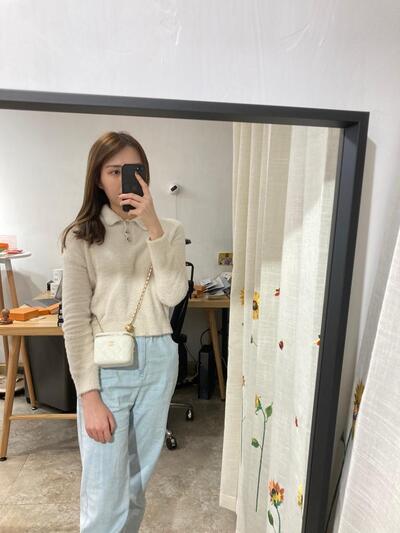 Chanel Small Vanity with Chain White Lamb