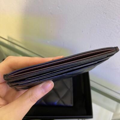 Chanel Classic Cardcase Lamb Black Gold