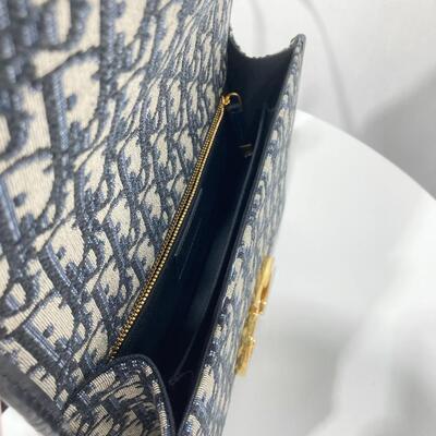 Dior 30 Montaigne Bag Oblique Blue