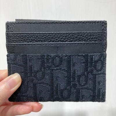 Dior Mens Cardcase Oblique Black