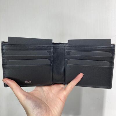 Dior Mens Wallet Oblique Black