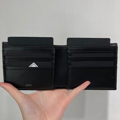 Dior Mens Wallet Oblique Blue