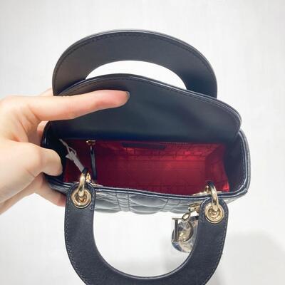 Dior Mini Lady Dior Bag Black Gold