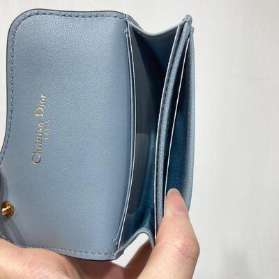 Dior Saddle Cardholder Cloud Blue