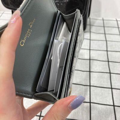 Dior Saddle Cardholder Oblique Grey