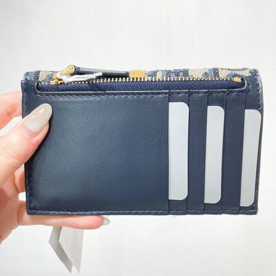 Dior Saddle Flap Compact Zip Cardholder