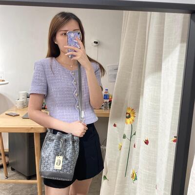 Goyard Petit Flot Bucket Bag Grey